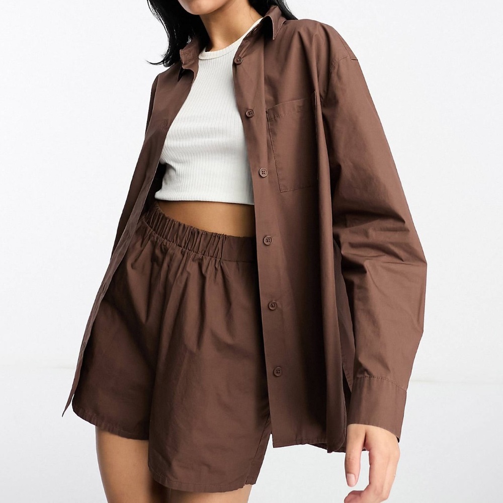 Chocolate Set - Oversized Top & Shorts